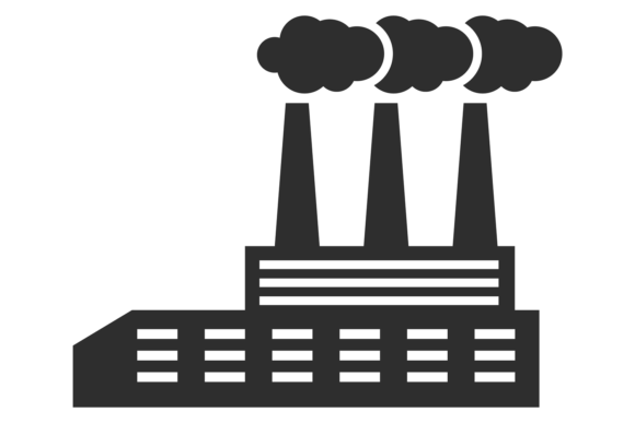 Download Industry Icon. Black Factory Building. a - Factory Collection