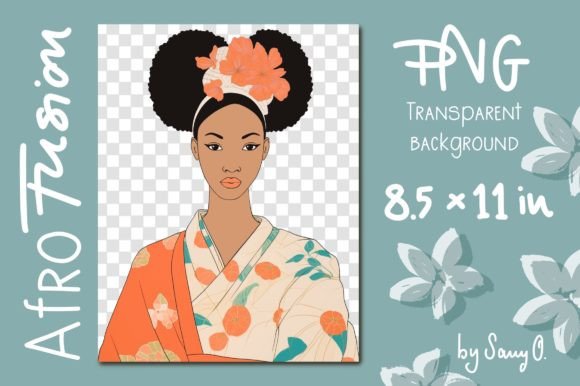 Download Afro Girl Fusion Black Woman Retro PNG - Afro girl Collection