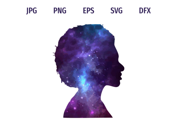 Download Galaxy Afro Girl Face Silhouette - Afro girl Collection